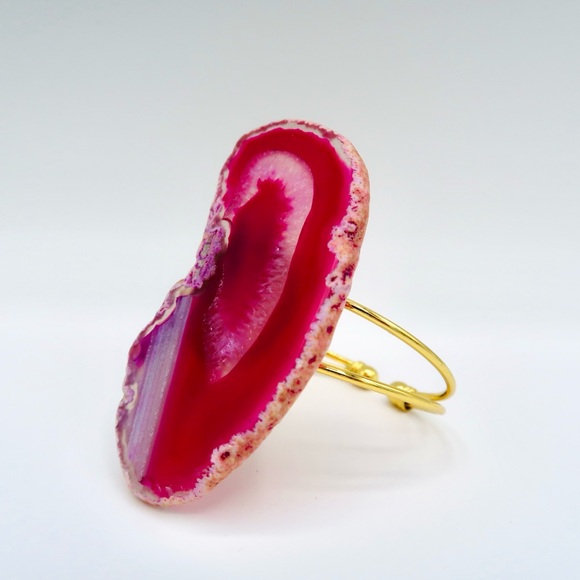 RARE PINK GEODE BRACELET - Picture 2 of 4